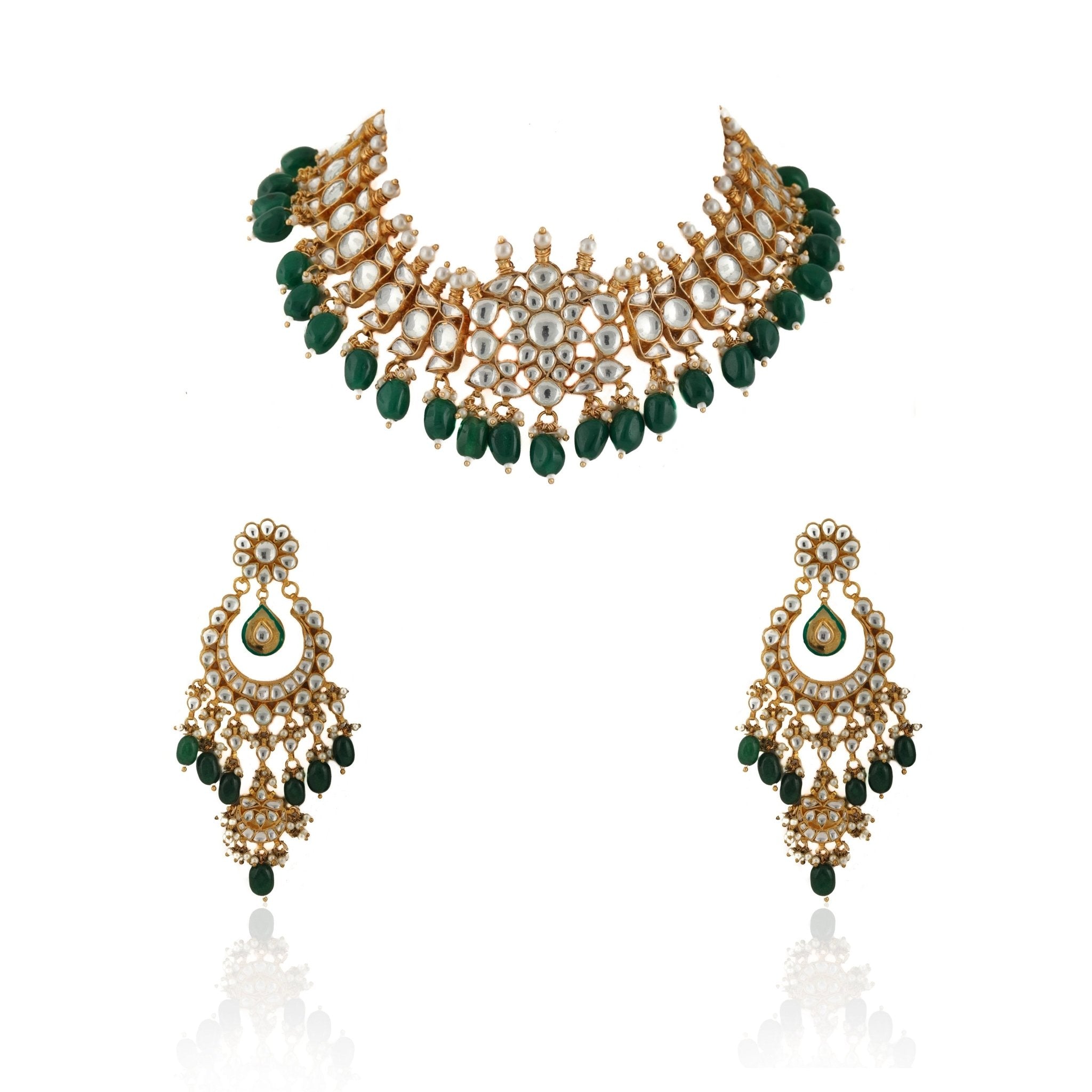 Jewellery set white stone discount
