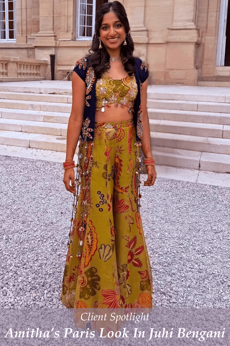 A Made-to-Measure Juhi Bengani Look for a Château Wedding in Paris - Fabilicious Fashion