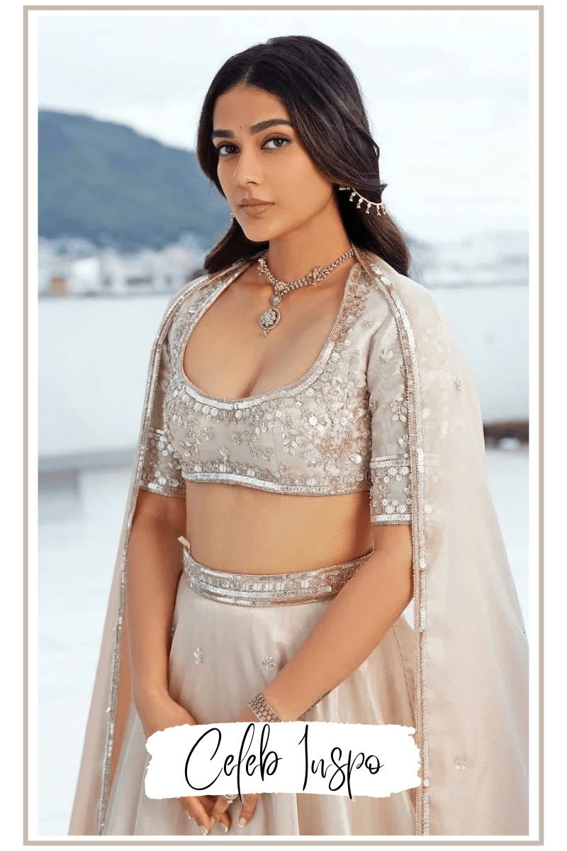 Aakansha Singh Dazzles in Zoon Tribe’s Ivory & Gold Lehenga - Fabilicious Fashion