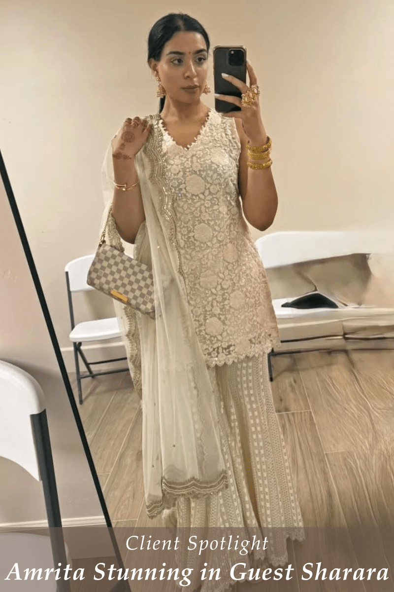 Amrita Sangha’s Elegant Kurta Sharara for a Friend’s Wedding - Fabilicious Fashion