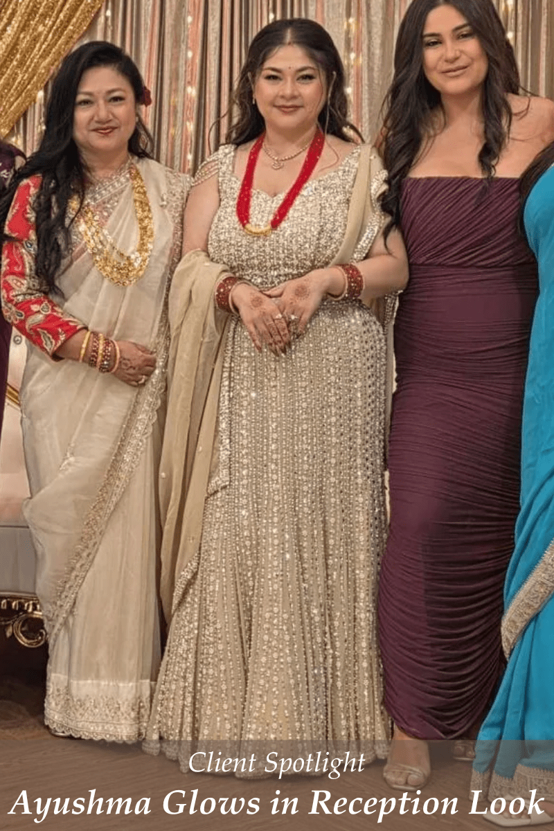 Ayushma’s wedding reception look in a Nidhika Shekhar mermaid lehenga - Fabilicious Fashion