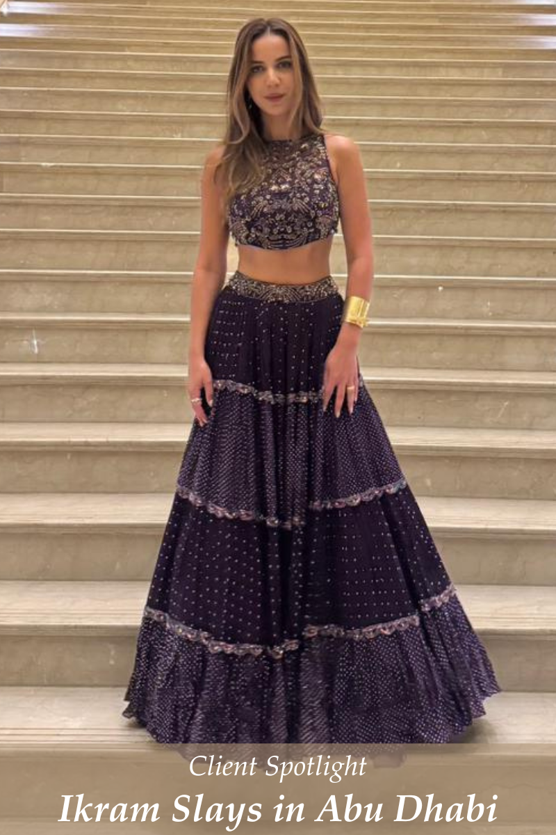 Glamour on the Grand Staircase: Ikram's Lehenga Moment - Fabilicious Fashion