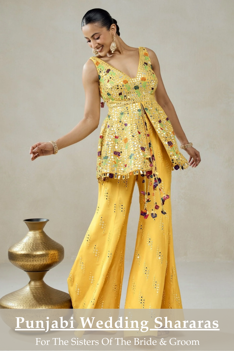 Sharara Sets for Sisters of the Bride and Groom at Punjabi Weddings - Fabilicious Fashion