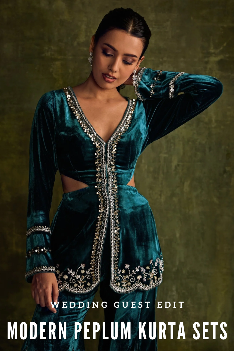 Peplum Kurta Sets for Indian Weddings: Modern and Flattering - Fabilicious Fashion