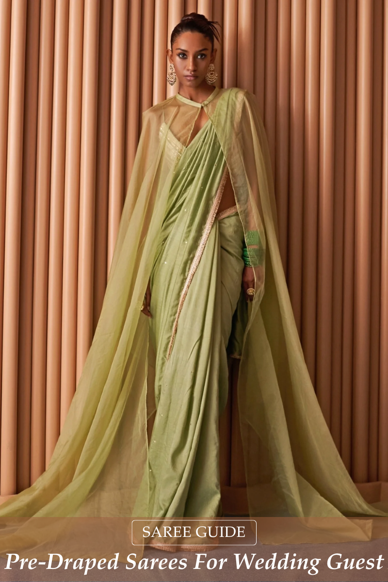 Pre-Draped Sarees: The Easiest Saree for a Wedding Guest - Fabilicious Fashion