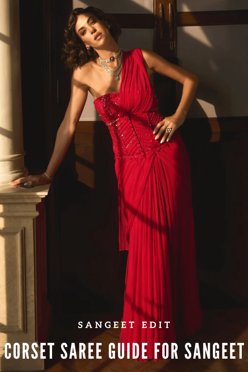 Can You Wear a Corset Saree to a Sangeet? - Fabilicious Fashion