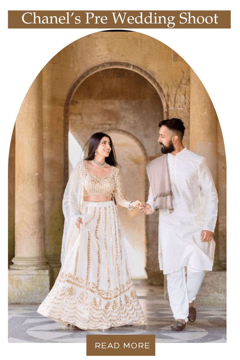 Chanel’s Ivory Anisha Shetty Lehenga at Pre Wedding Shoot - Fabilicious Fashion