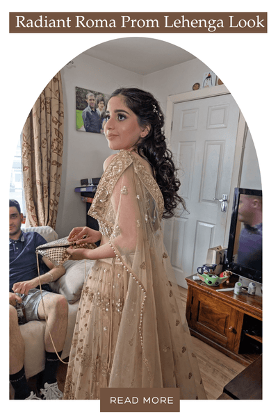 Client Diaries: Gold Prom Lehenga by Anisha Shetty (UK)