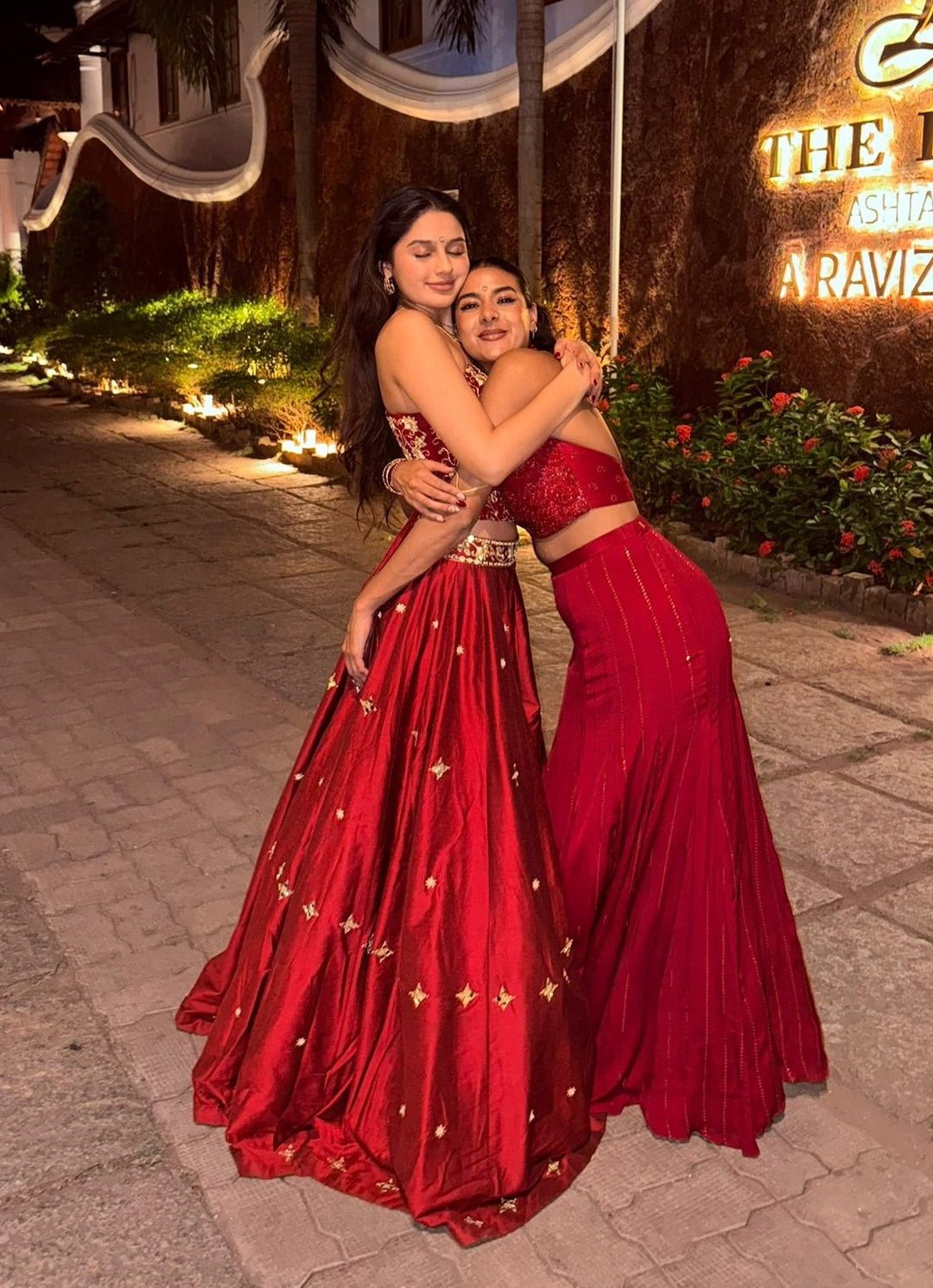 Client Spotlight: Sisters Twinning in Red for a Glamorous Balle Balle Party - Fabilicious Fashion