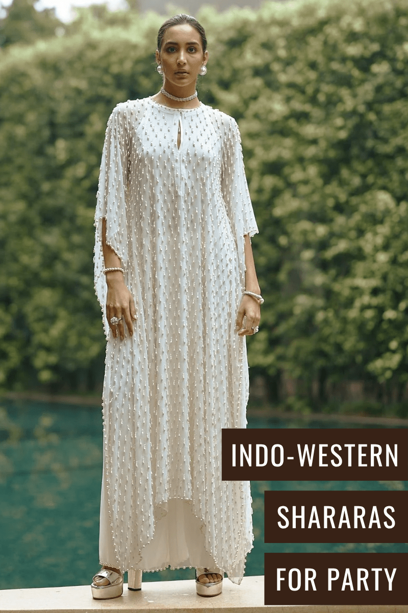 Cocktail Party Looks: Indo-Western Sharara Suits with a Twist - Fabilicious Fashion