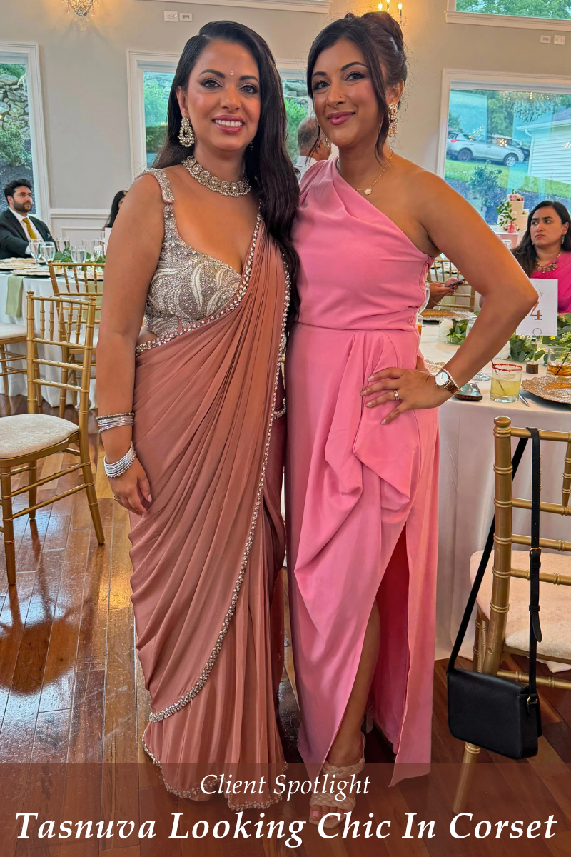 Corset Saree for a Wedding Guest | Tasnuva's Story - Fabilicious Fashion