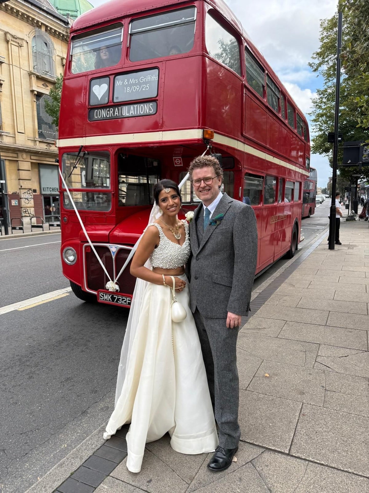 Harji Deena Harji’s Civil Wedding in London | Ivory Lehenga Elegance ...