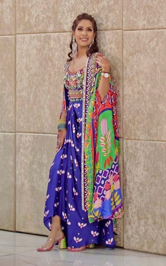 Gorgeous Yashna at Sangeet - Perfect Indo-Western and Indian Ethnic Blend - Fabilicious Fashion