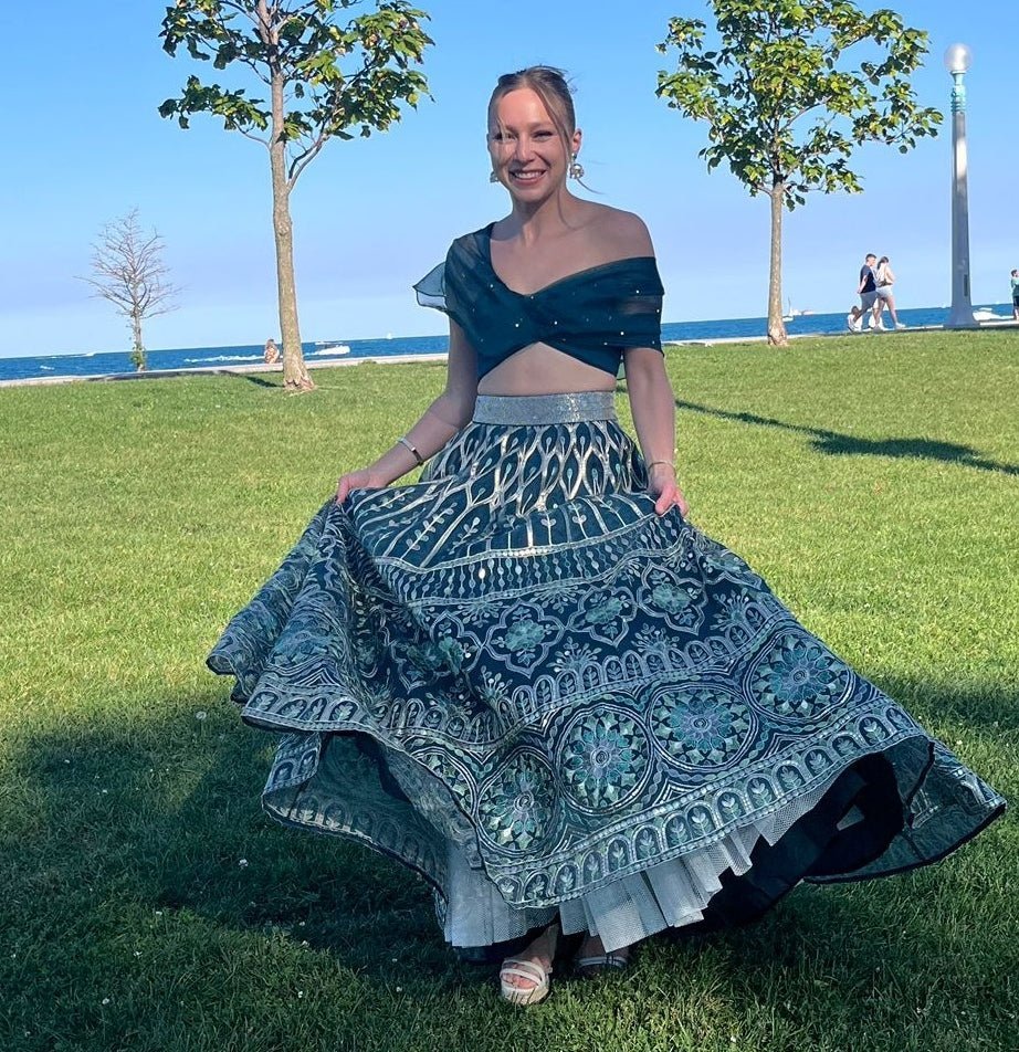 Hazel’s Green Lehenga for a Chicago Wedding: A Fabilicious Client Story - Fabilicious Fashion