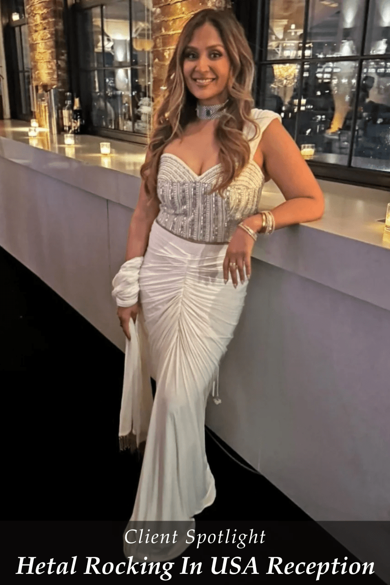 Hetal's Indowestern for Reception Look — A Family Celebration in the USA - Fabilicious Fashion