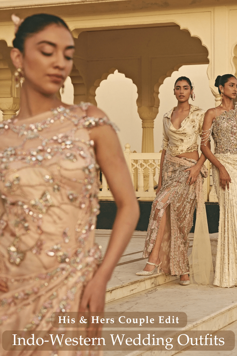 His and Hers Indo-Western Wedding Outfits: Coordinating as a Couple - Fabilicious Fashion