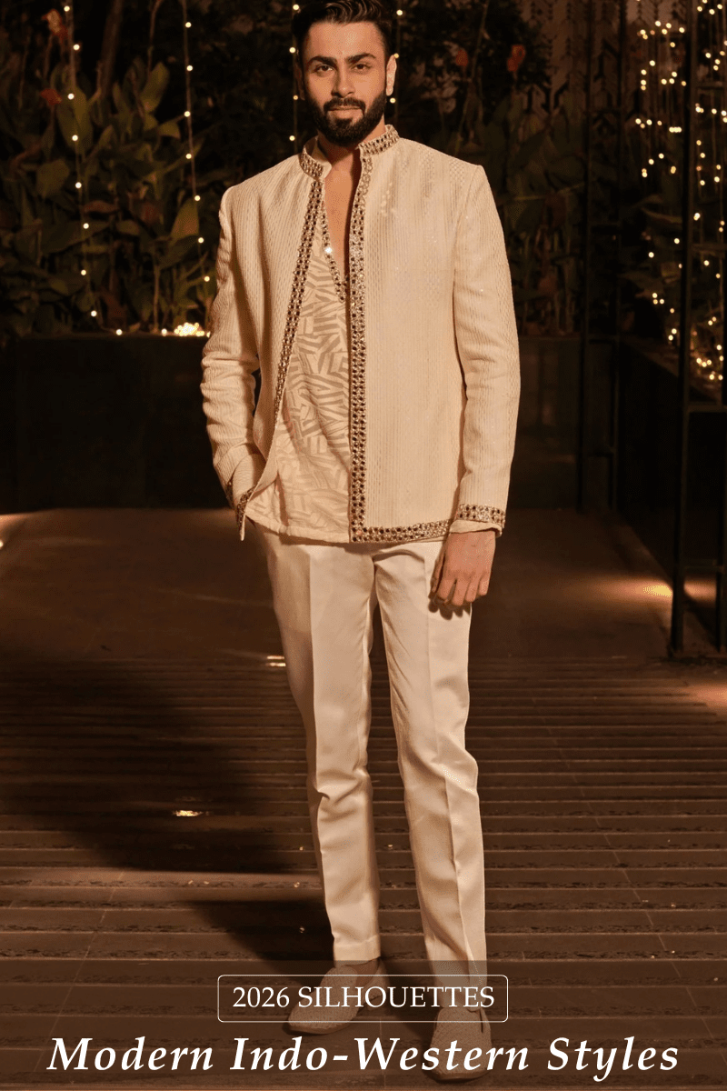 Indo-Western for Men in 2026: Modern Silhouettes, Jackets & Layered Style - Fabilicious Fashion