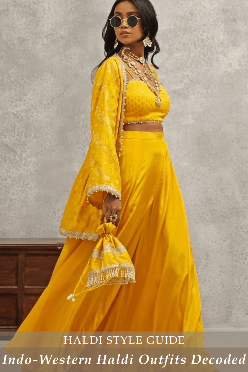 Indo-Western Outfits for Haldi: Yellow Styles for the Bride, Bridesmaids & Guests - Fabilicious Fashion