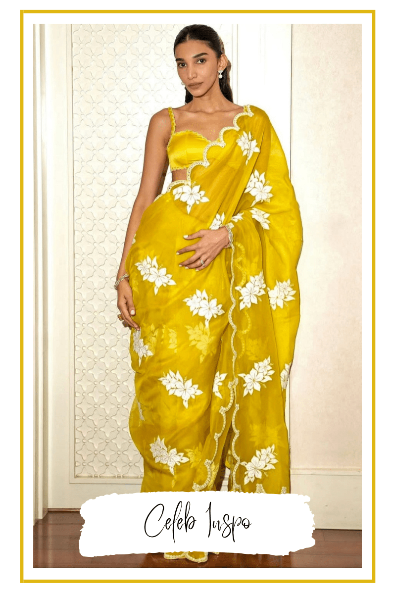 Juhi Godambe’s Fabilicious Look in a Mehendi-Perfect Vani Saree - Fabilicious Fashion