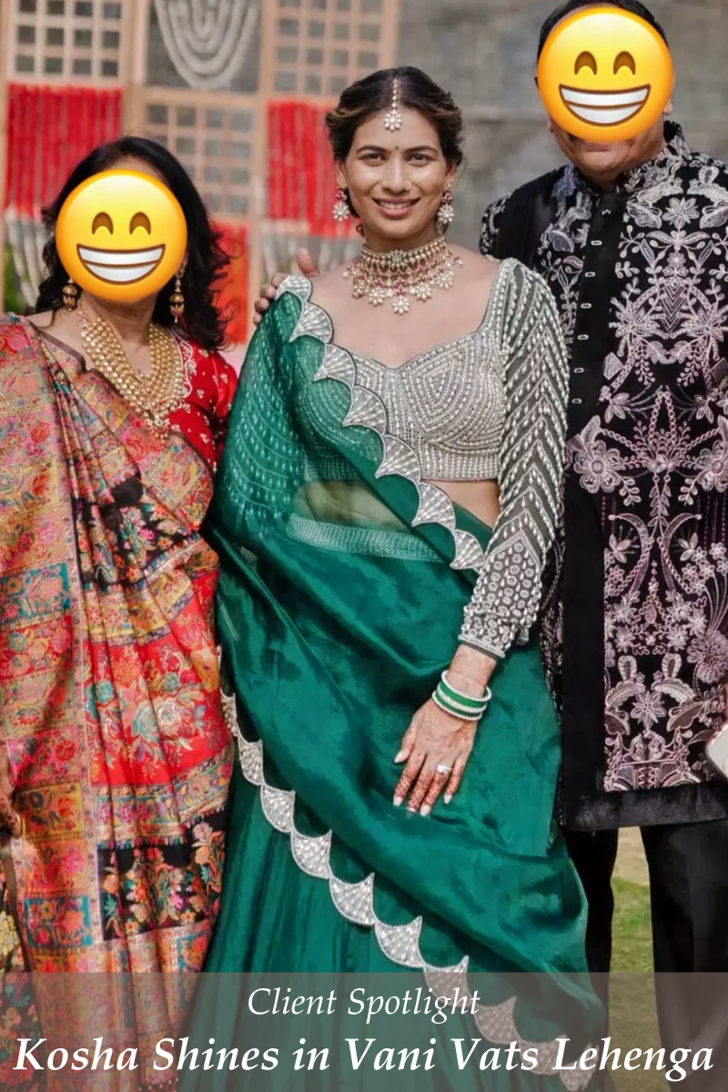 Kosha acing the wedding guest look in Vani Vats Wedding Lehenga - Fabilicious Fashion