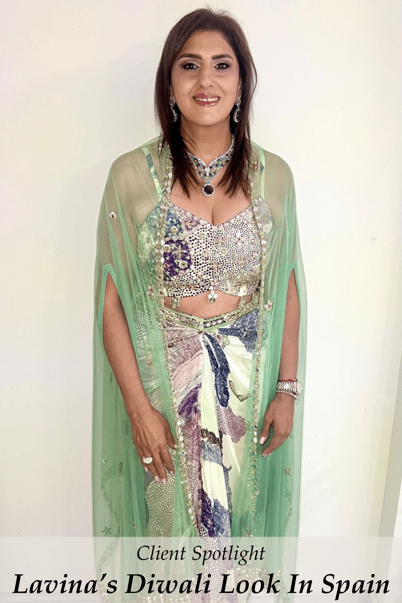 Lavina Daswani’s Indowestern Diwali Party Outfit in Spain - Fabilicious Fashion