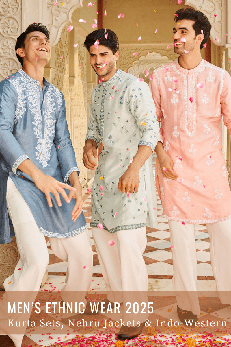 Men’s Ethnic Wear 2025: Kurta Sets, Nehru Jackets & Indo-Western - Fabilicious Fashion