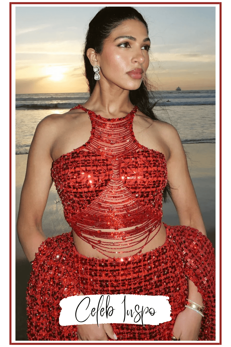 Moledro Wedding Wear: Geena Singh in Ruby Red - Fabilicious Fashion