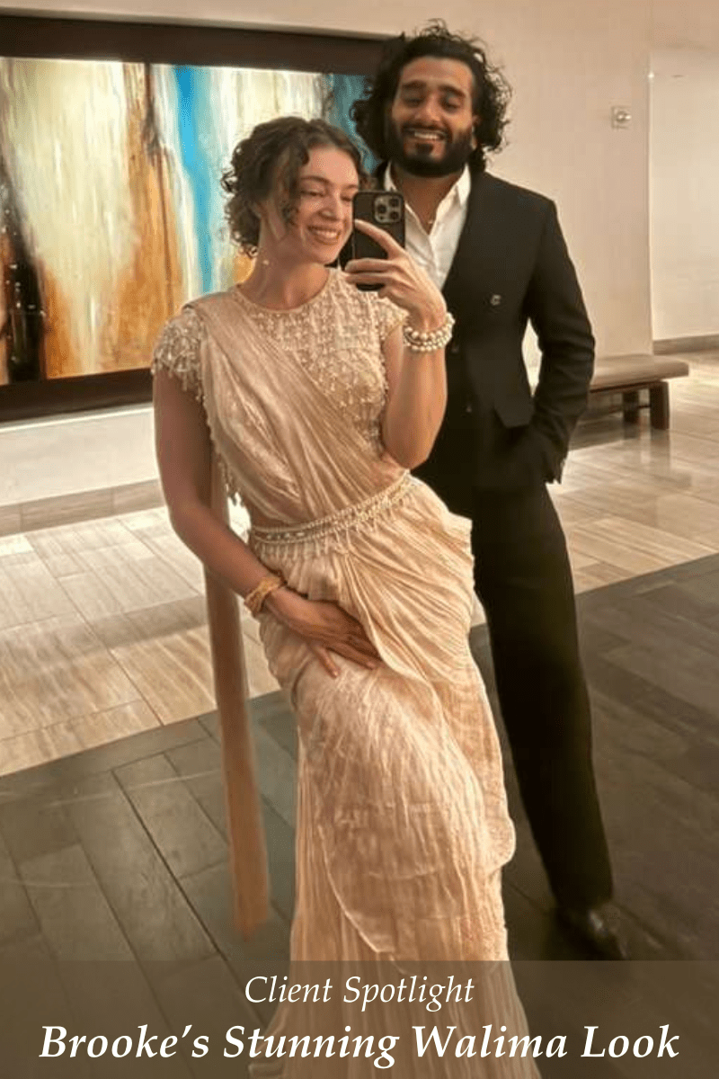 Nidhika Shekhar Sarees for Wedding Guests | Brooke's Walima Look - Fabilicious Fashion
