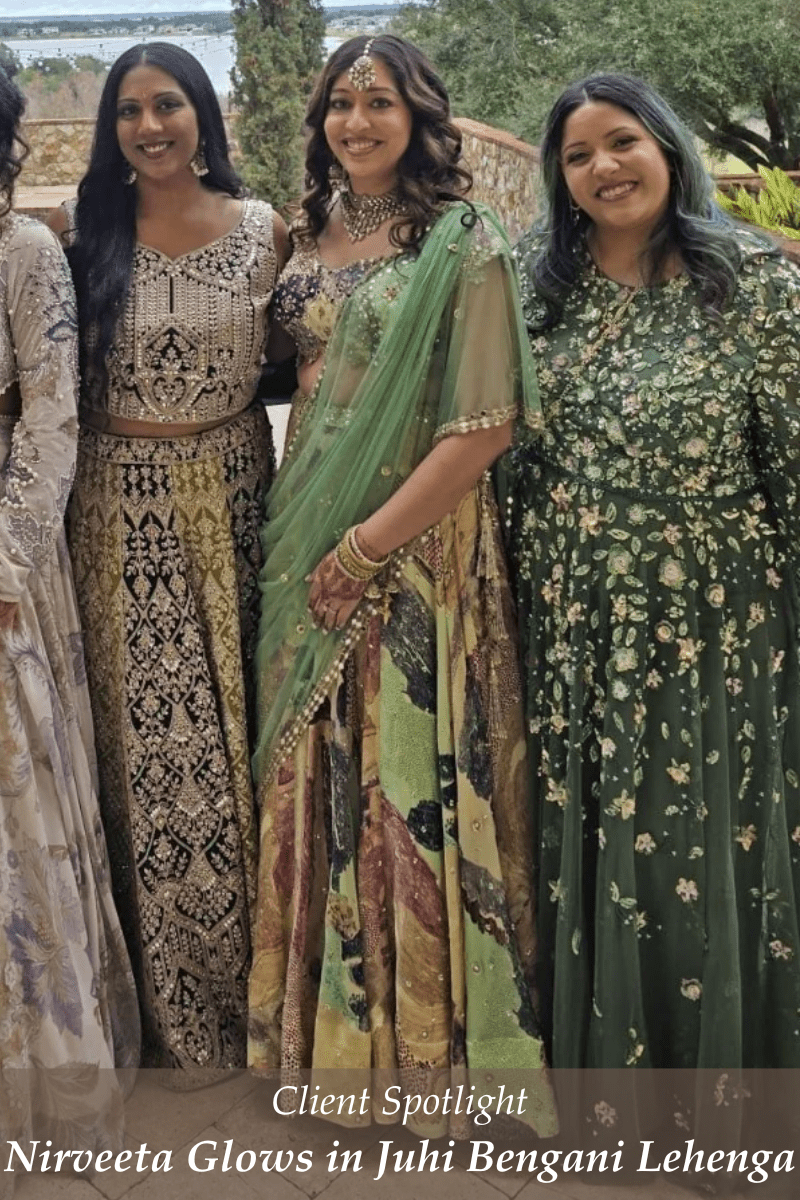 Nirveetas Stunning Wedding Guest Outfit — Juhi Bengani Lehenga - Fabilicious - Fabilicious Fashion