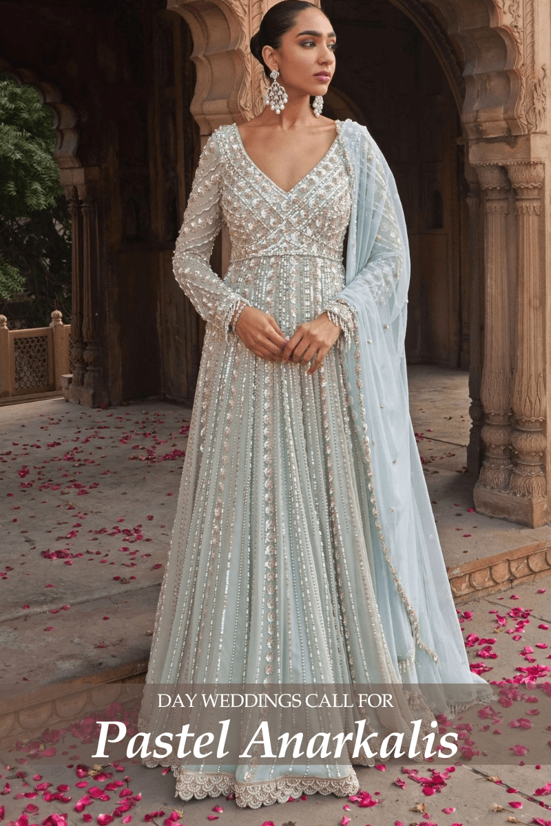 Pastel Anarkalis for Day Garden Ceremonies - Fabilicious Fashion