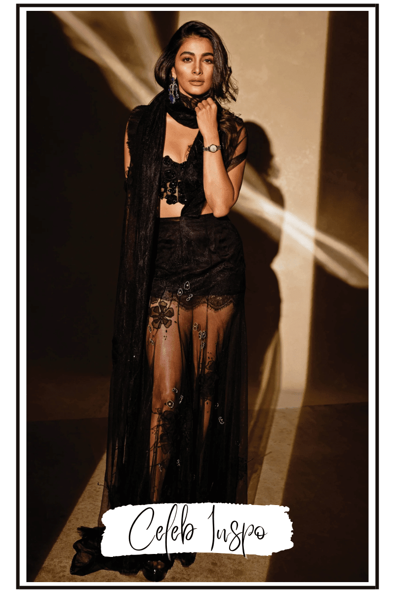 Pooja Hegde's Concept Saree by The Little Black Bow | Fabilicious - Fabilicious Fashion