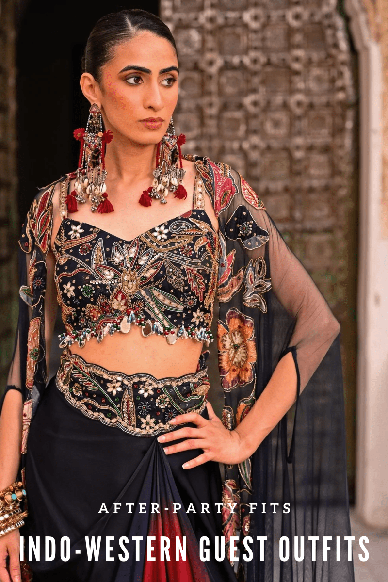Post Wedding Party Indowestern Outfits for Wedding Guests - Fabilicious Fashion
