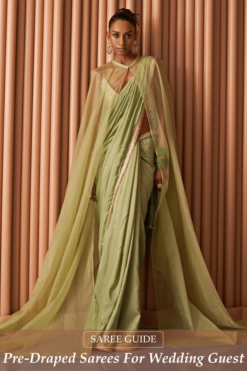Pre-Draped Sarees: The Easiest Saree for a Wedding Guest - Fabilicious Fashion