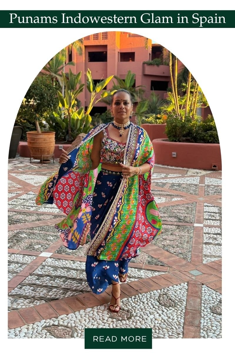 Punam’s Vibrant IndoWestern Look at The Ritz-Carlton, Tenerife - Fabilicious Fashion