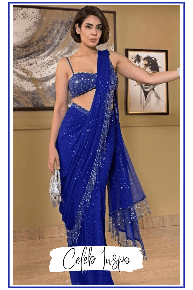 Roohi Marjara in Vani Vats — The Pre-Draped Saree for Diwali Parties and Receptions - Fabilicious Fashion