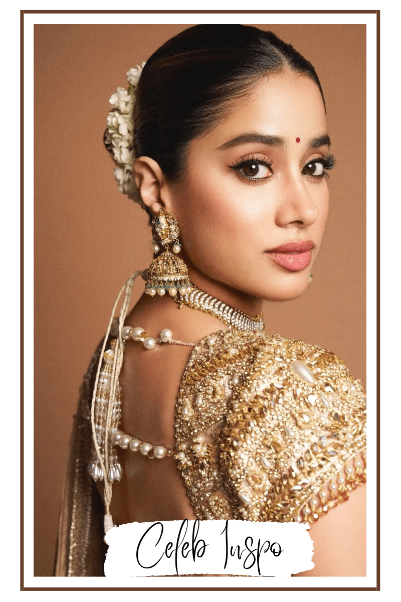 Saree Blouse Trend Inspired by Janhvi Kapoor in Manish Malhotra - Fabilicious Fashion