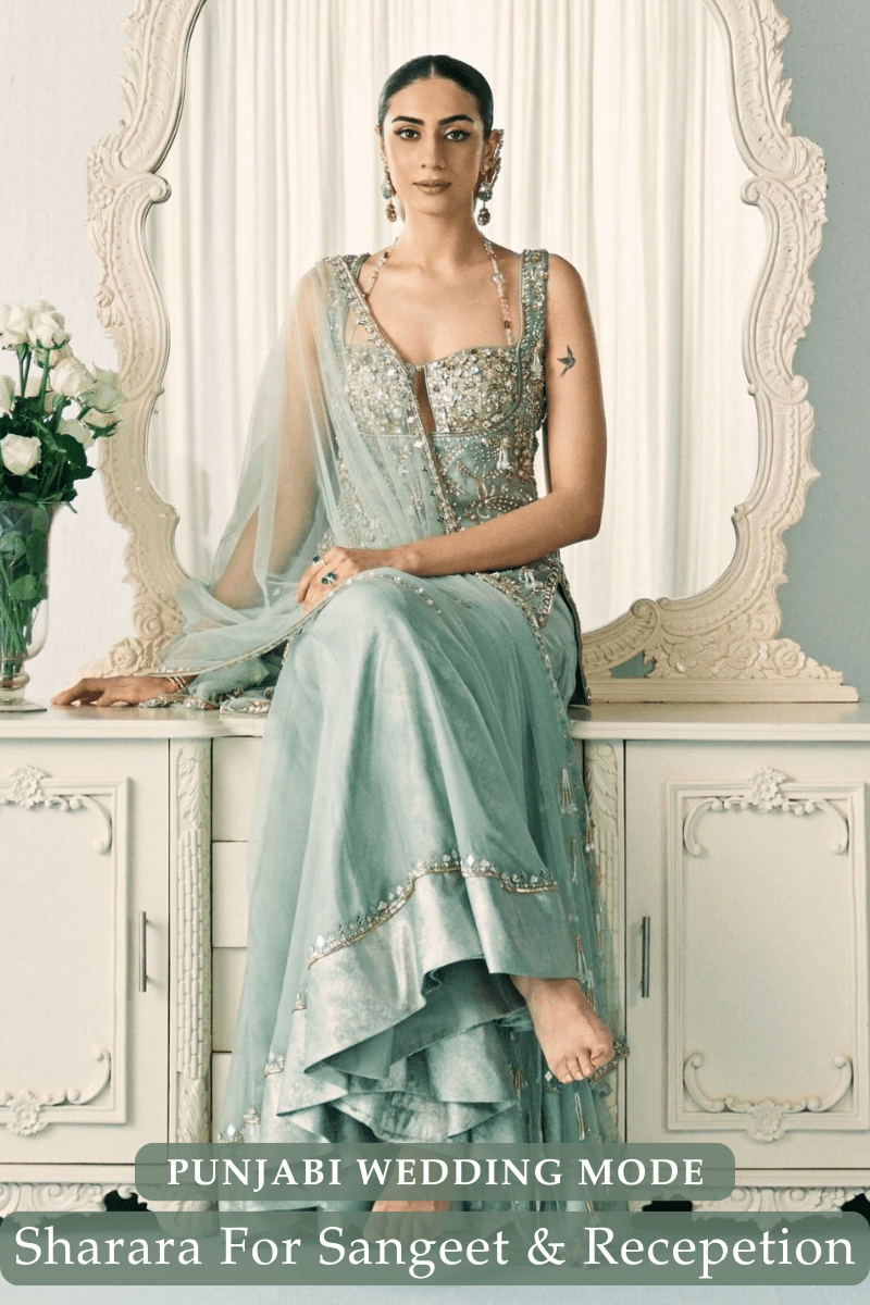 Sharara Sets for Punjabi Weddings: What to Wear for Sangeet, Jaggo and Reception - Fabilicious Fashion