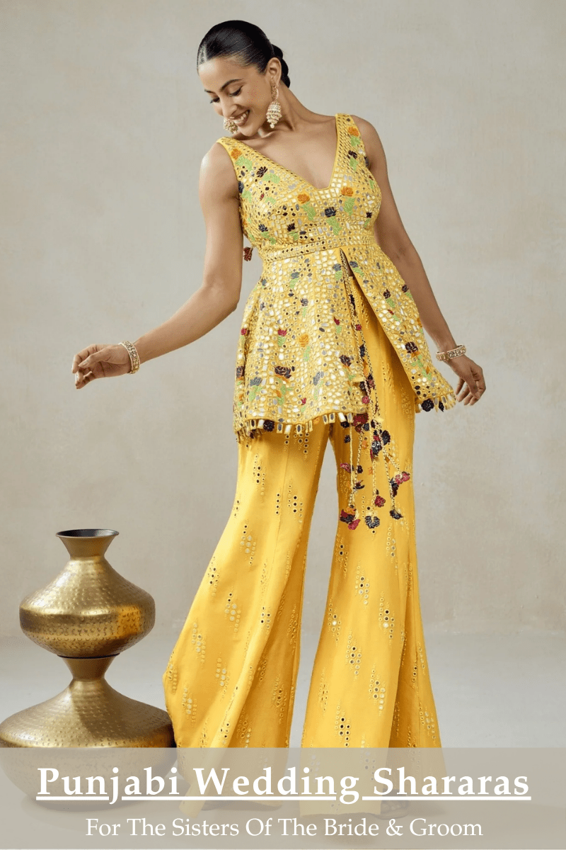 Sharara Sets for Sisters of the Bride and Groom at Punjabi Weddings - Fabilicious Fashion