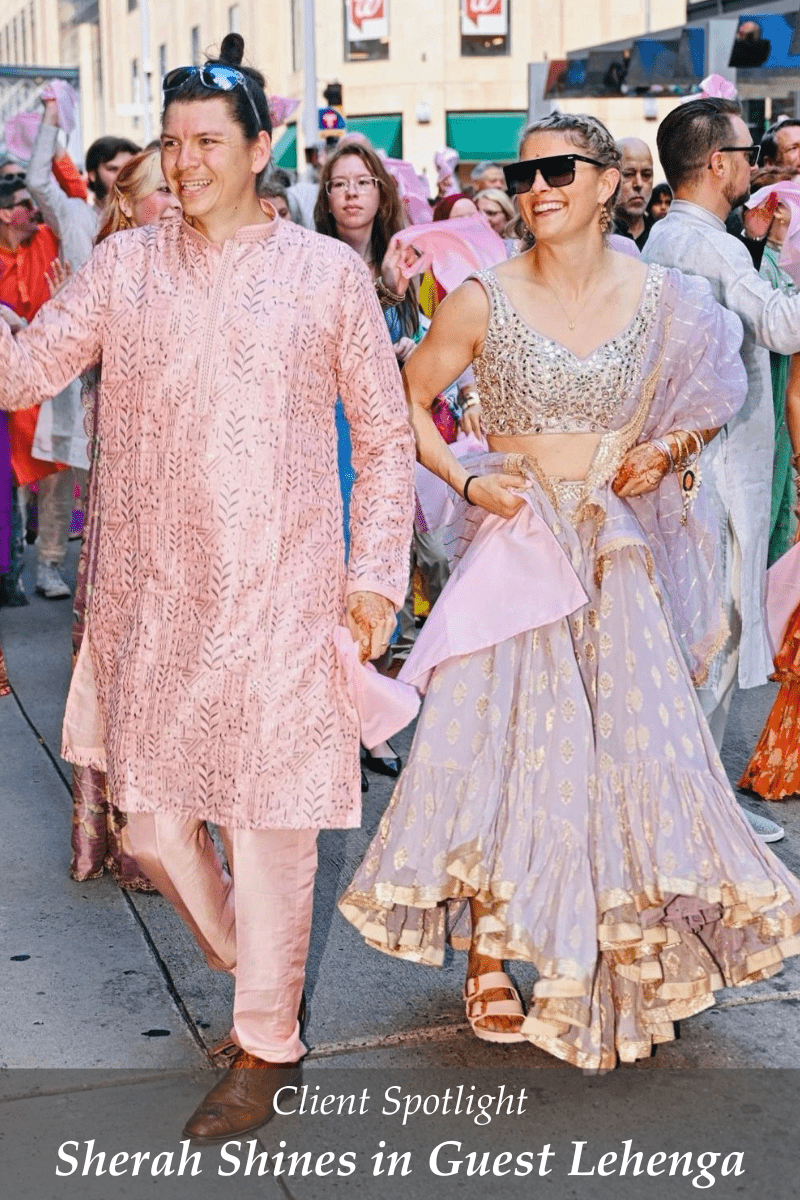 Sherah Shines in a Summer Wedding Lehenga in the US - Fabilicious Fashion