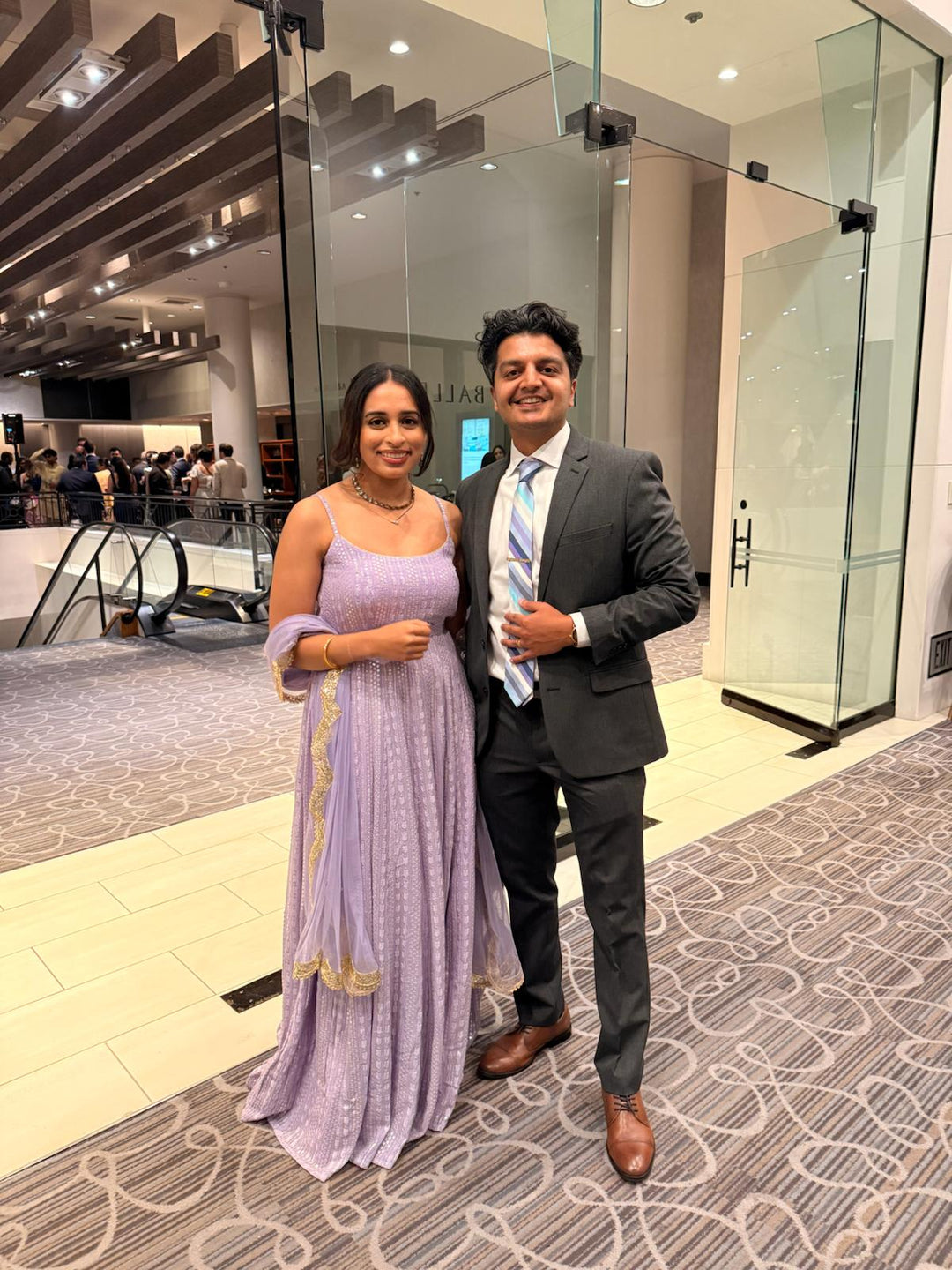 Shruti Maganti’s Elegant Lavender Anarkali Look at a Los Angeles Wedding Reception - Fabilicious Fashion
