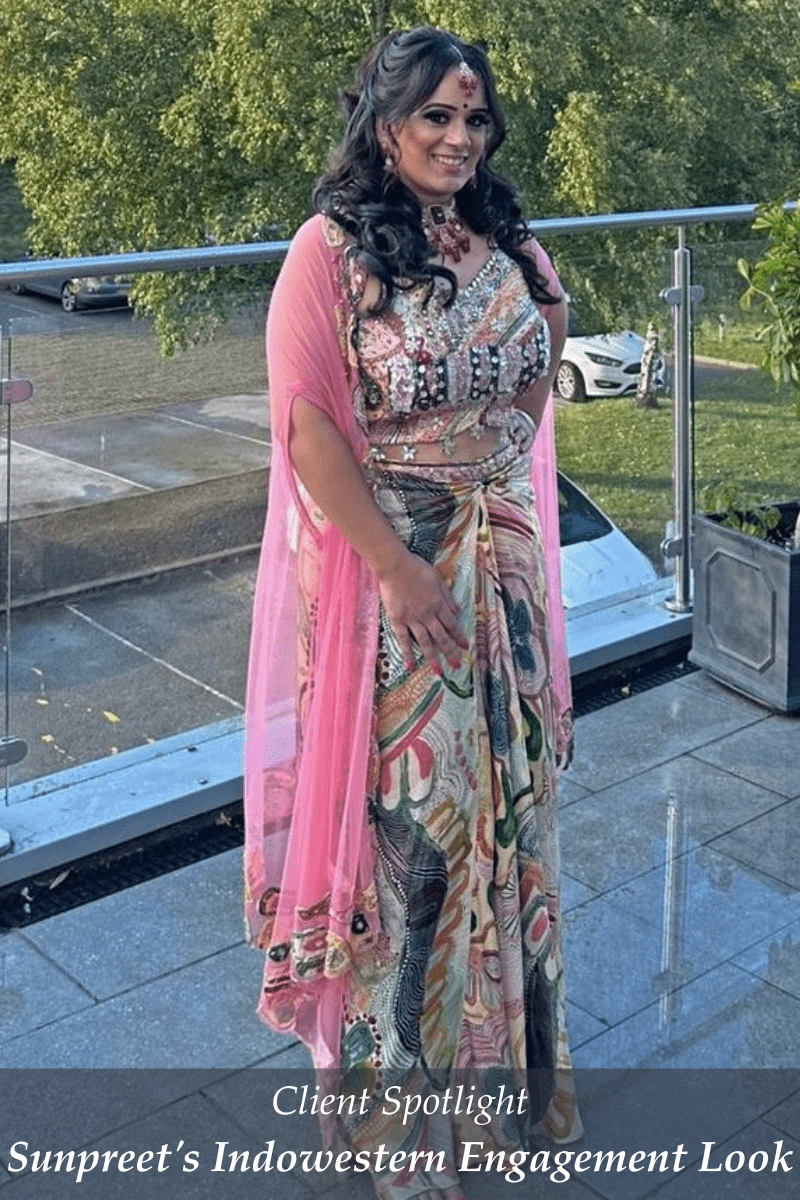 Sunpreet's Juhi Bengani Indowestern Outfit for Engagement Ceremony - Fabilicious Fashion