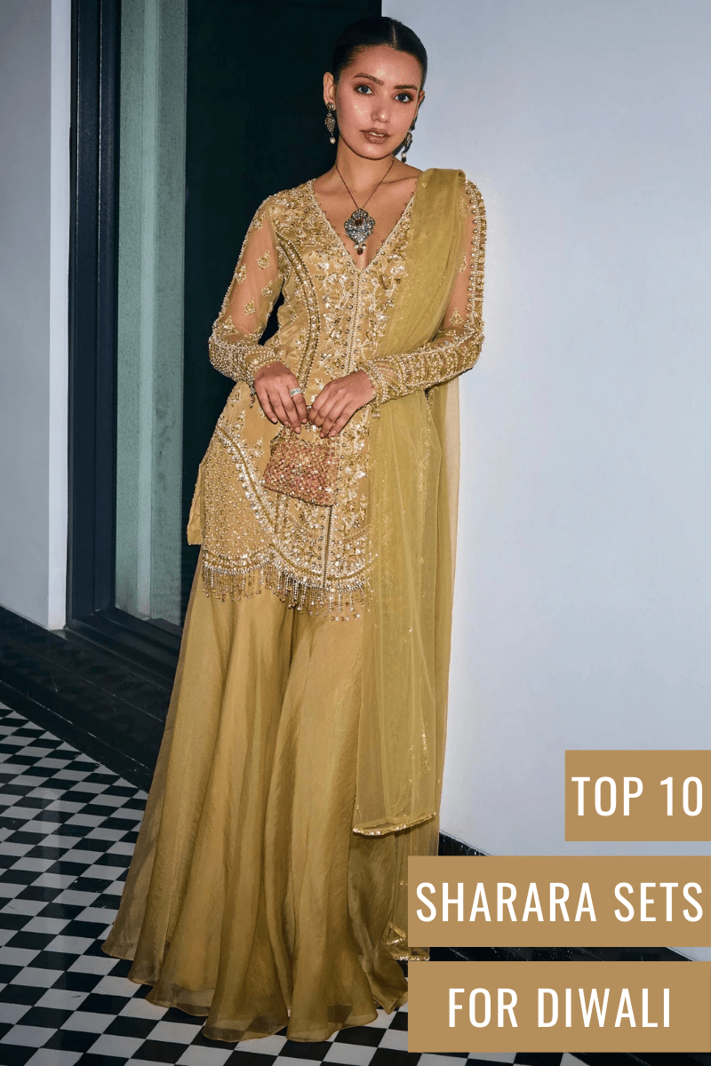 Top 10 Sharara Suit Styles for Diwali 2025 - Fabilicious Fashion