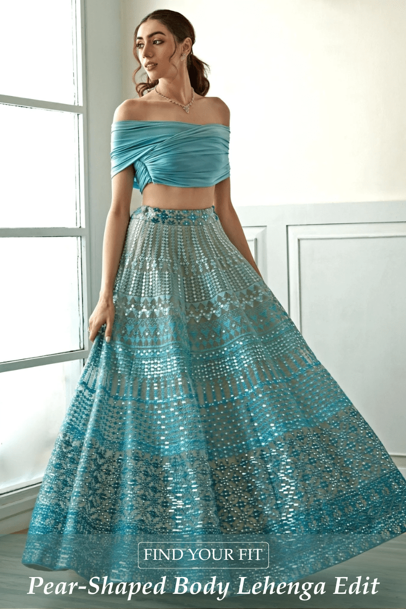 Which Lehenga Suits a Pear-Shaped Body Type? - Fabilicious Fashion
