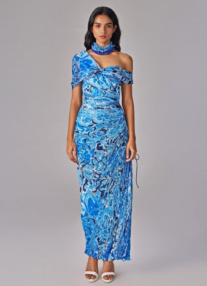 Blue Print Maxi Dress