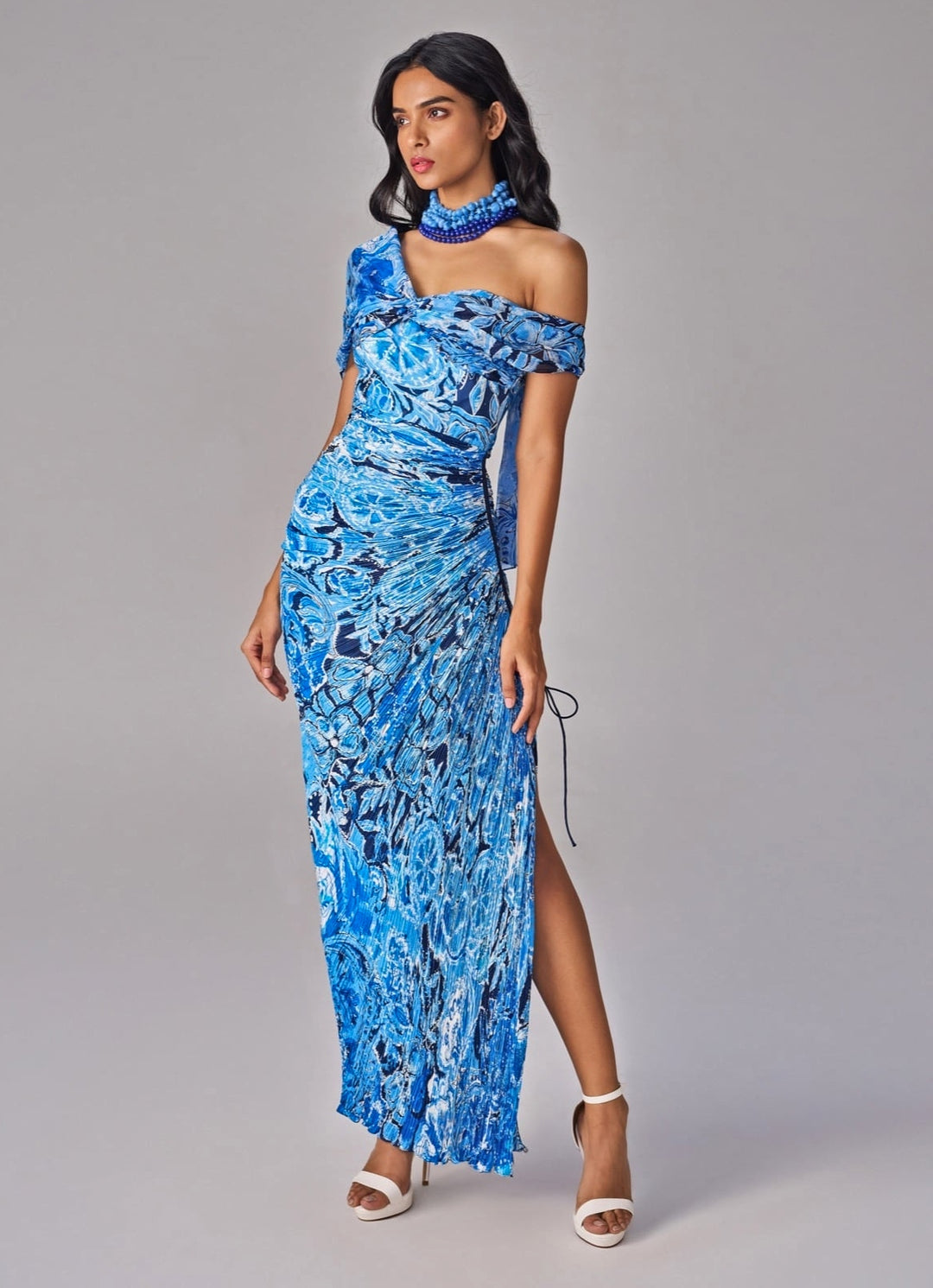 Blue Print Maxi Dress