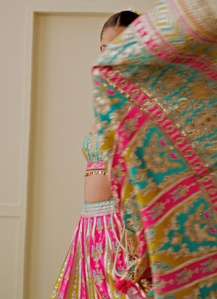 Multicolor Georgette Bridal Lehenga Set