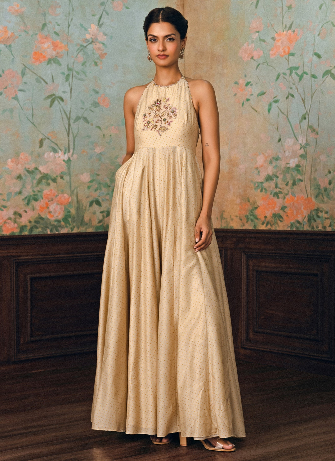 Ivory Cotton Silk Jumpsuit