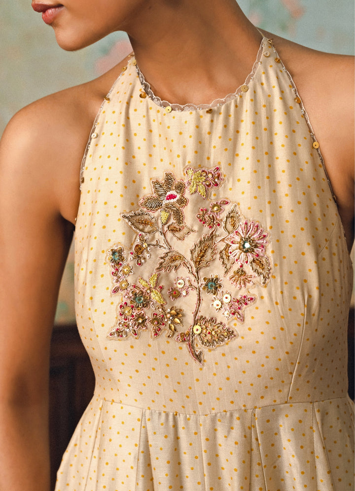 Ivory Cotton Silk Jumpsuit