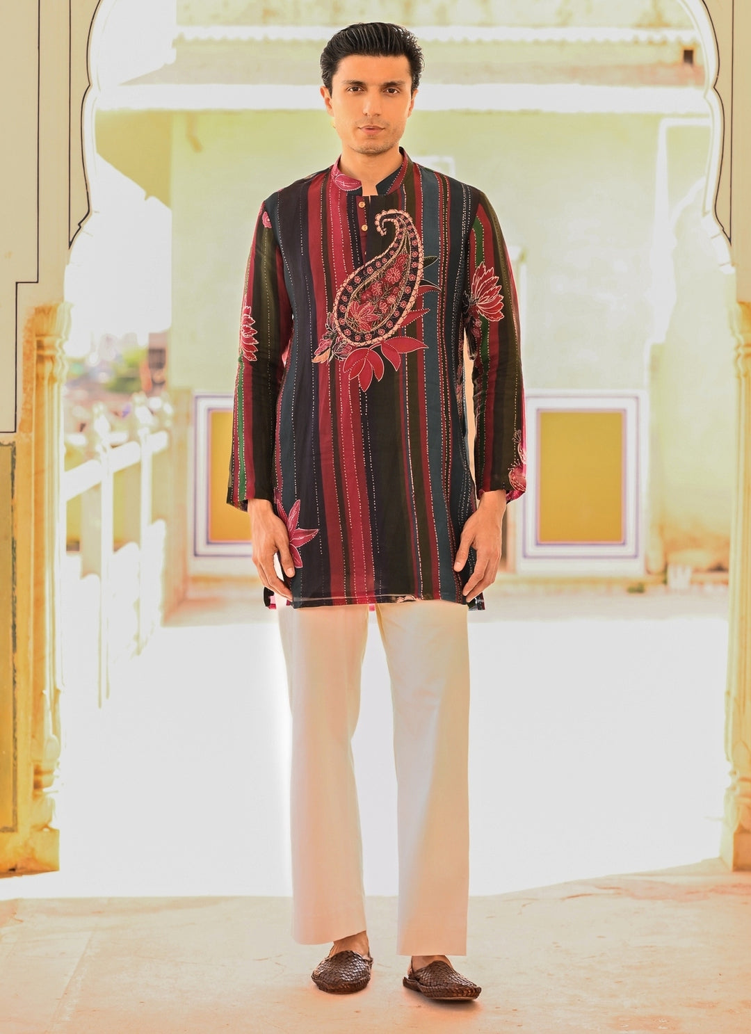 Multicolor Printed Organza Kurta