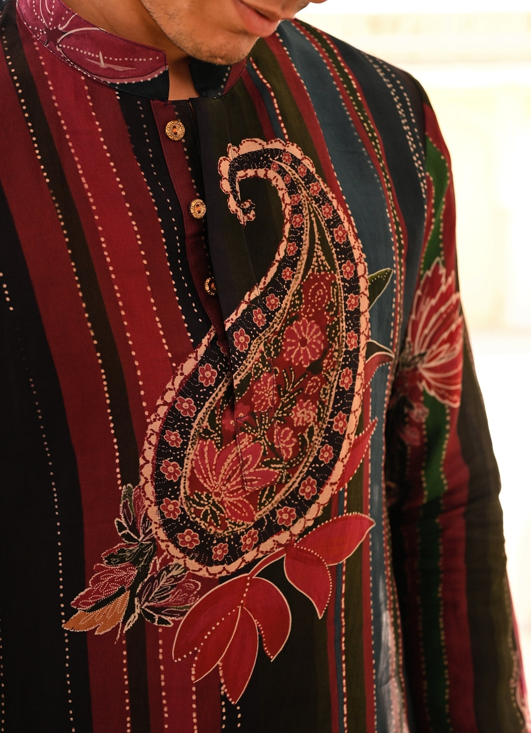 Multicolor Printed Organza Kurta